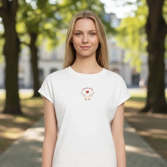 Sandro Paris ~ A World of Love T- Shirt Hand Embroidery ~Rare Ltd.Ed.~size Small - Picture 1 of 14